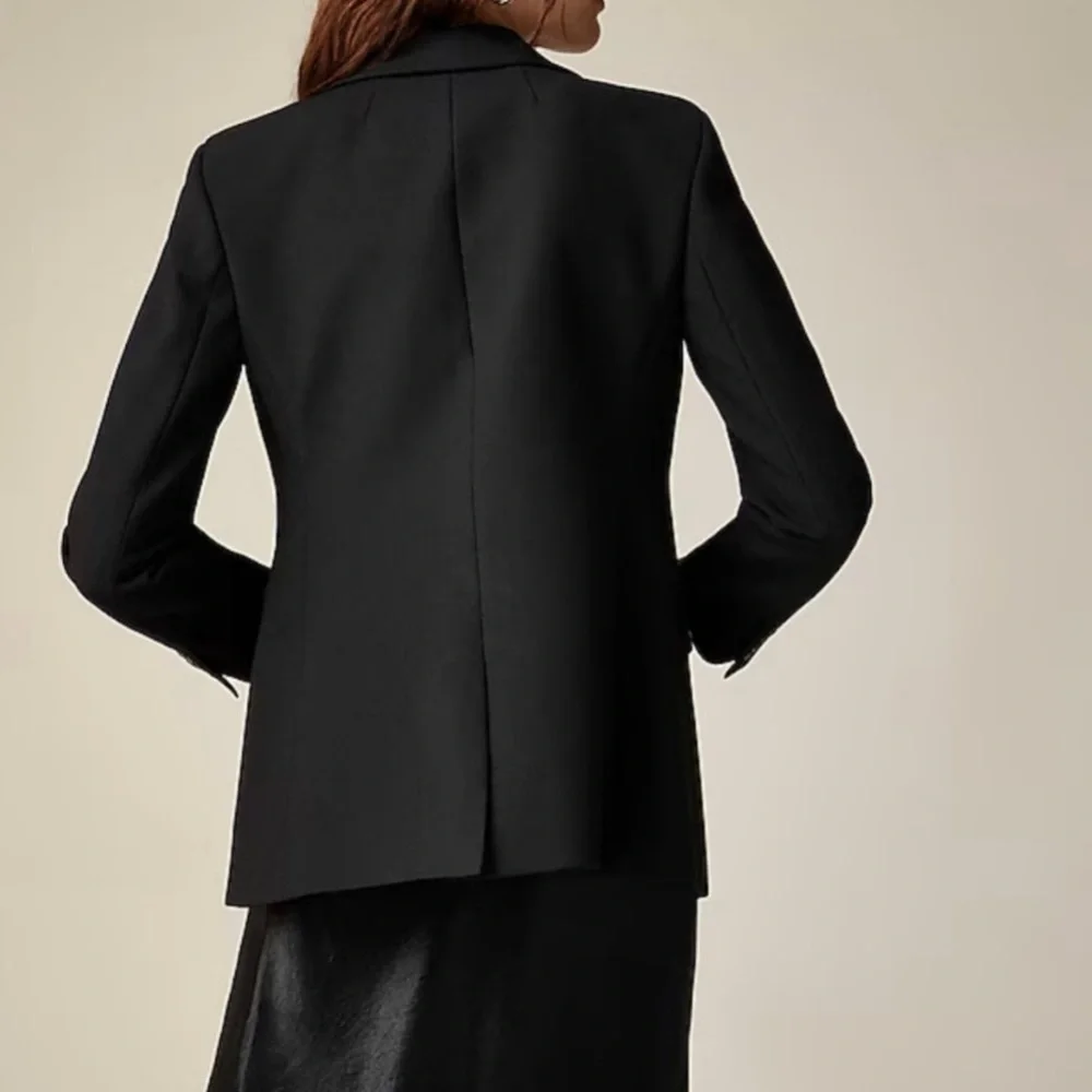 J Crew 1035‎ Bi Stretch Wool   Women’s Classic Black Blazer Size 2